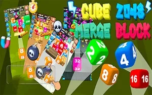 2048 Cube Merge Block - puzzle game, play online free, no download