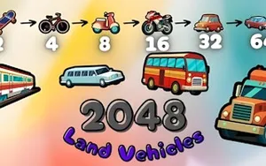 2048 Land Vehicles - 2048 game, play online free, no download