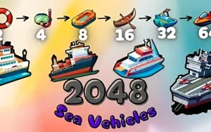 2048 Sea Vehicles - 2048 game, play online free, no download