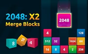 2048 X2 Merge Blocks - 2048 game, play online free, no download