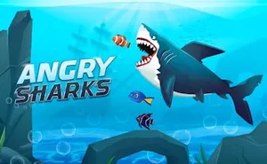 Angry Sharks - adventure game, play online free, no download