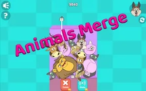 Animals Merge - puzzle game, play online free, no download
