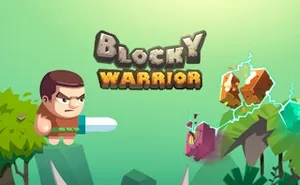 Blocky Warrior - adventure game, play online free, no download