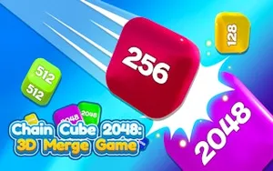 Chain Cube 2048 3D Merge Game - 2048 game, play online free, no download