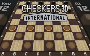 Checkers 3D International - board game, play online free, no download