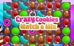 Crazy Cookies Match & Mix - puzzle game, play online free, no download