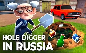Hole Digger in Russia - simulation game, play online free, no download