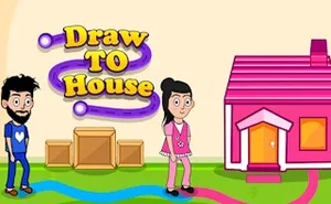 Draw to Home - Draw the Line - puzzle game, play online free, no download