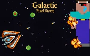 Galactic Pixel Storm - arcade game, play online free, no download