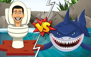 Hungry Shark Vs Skibidi - action game, play online free, no download