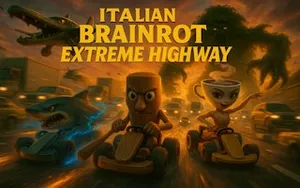 Italian Brainrot Extreme Highway - driving game, play online free, no download