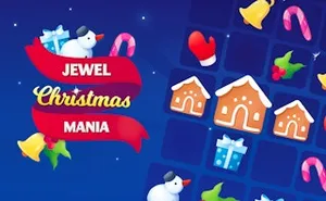 Jewel Christmas Mania - match-3 game, play online free, no download