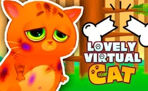 Lovely Virtual Cat - kids game, play online free, no download