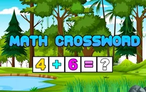Math Crossword - junior game, play online free, no download