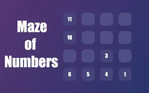 Maze of Numbers - puzzle game, play online free, no download