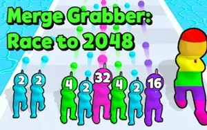Merge Grabber Race to 2048 - 2048 game, play online free, no download