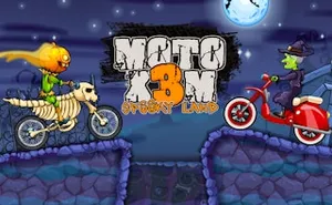 Moto X3M: Spooky Land - racing game, play online free, no download