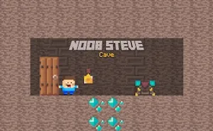 Noob Steve Cave - arcade game, play online free, no download