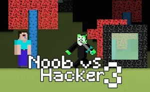 Noob vs Hacker Zombie - arcade game, play online free, no download