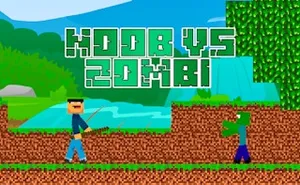 Noob vs Zombie - action game, play online free, no download