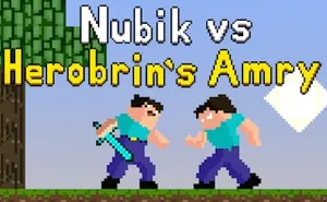 Nubik vs Herobrin's Army - adventure game, play online free, no download