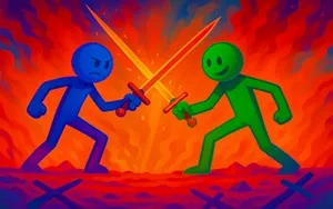 Obby Stickman - On Swords - stickman game, play online free, no download