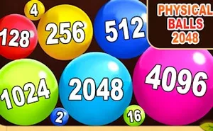 Physical Balls 2048 - puzzle game, play online free, no download