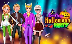 Royal Couple Halloween Party - kids game, play online free, no download