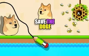 Save the Doge - puzzle game, play online free, no download