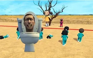 Skibidi Toilet Squid Game Red Light - action game, play online free, no download