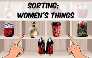 Sorting - Women's Things - match-3 game, play online free, no download