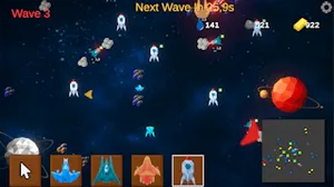 Space Builder Defender - strategy game, play online free, no download