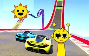 Sprunki Stunt Driving Simulator - driving game, play online free, no download
