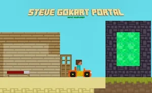 Steve Go Kart Portal - arcade game, play online free, no download