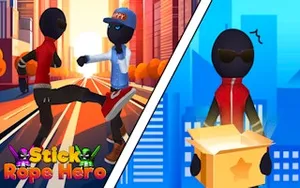 Stick Rope Hero - stickman game, play online free, no download