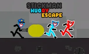 Stickman Huggy Escape - adventure game, play online free, no download