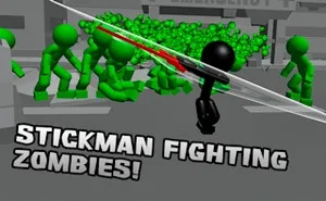 Stickman Killing Zombie 3D - fighting game, play online free, no download