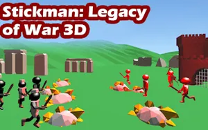 Stickman 3D Legacy of War - strategy game, play online free, no download