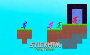 Stickman Party Parkour - action game, play online free, no download