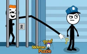 Stickman Thief Puzzle - stickman game, play online free, no download