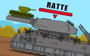 Tanks 2D Battle with Ratte - shooter game, play online free, no download