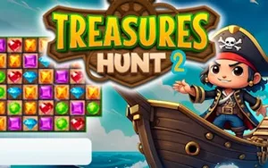 Treasures Hunt 2 - match-3 game, play online free, no download