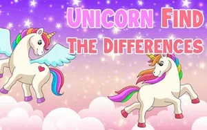 Unicorn Find the Differences - puzzle game, play online free, no download