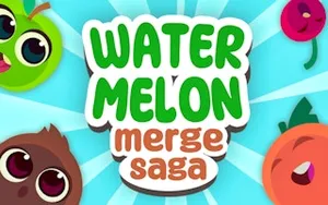 Watermelon Merge Saga - puzzle game, play online free, no download